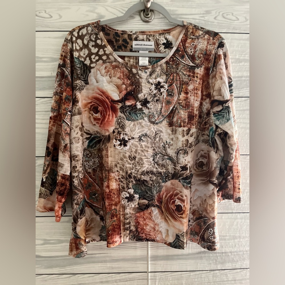 Alfred Dunner Women's Floral Print Top XLP